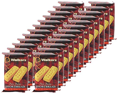 Walker’s All-Butter Shortbread Fingers - 2-Count Snack Packs (Pack of 24) - Authentic Shortbread Cookies from Scotland