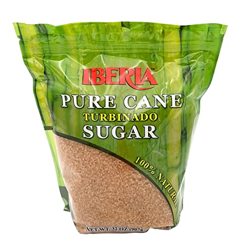 Iberia 100% Natural Pure Cane Turbinado Raw Sugar, 32 Oz