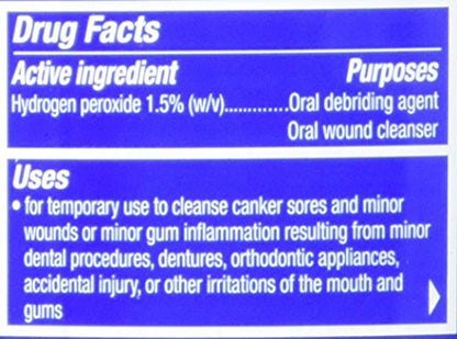 Colgate Peroxyl Antiseptic Mouthwash and Mouth Sore Rinse, 1.5% Hydrogen Peroxide, Mild Mint - 500ml, 16.9 Fluid Ounces