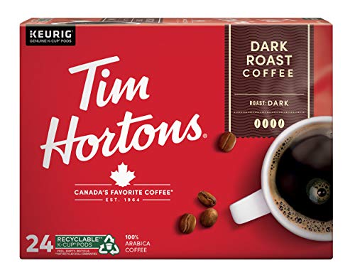 Tim Hortons Original Blend, Medium Roast Coffee, Single-Serve K-Cup Pods Compatible with Keurig Brewers, 24 Count(Pack of 1)(Packaging may vary)