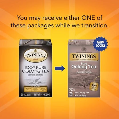 Twinings English Breakfast Black Tea, 100 Individually Wrapped Tea Bags, Smooth, Flavourful, Robust, Caffeinated, Enjoy Hot or Iced