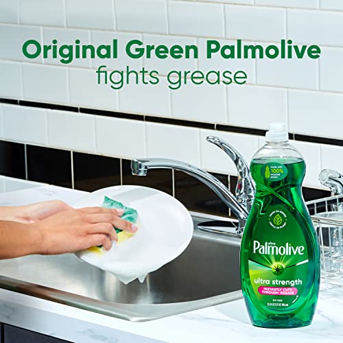 Palmolive Ultra Strength Liquid Dish Soap, Original Green, 32.5 Fluid Ounce