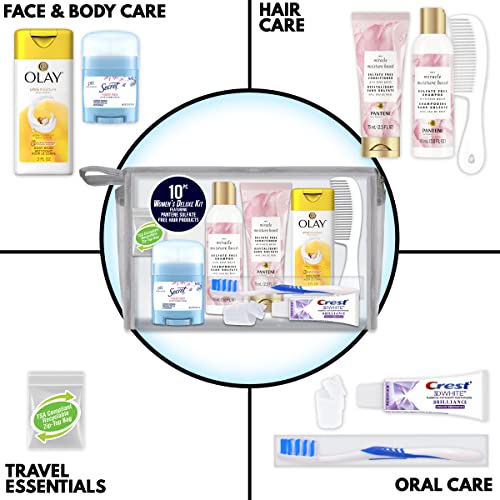 Convenience Kits international 10 PC Deluxe Kit, Featuring: Herbal Essence Argan Oil Hair Care and Body Care Travel-Size Products