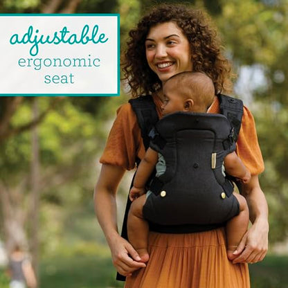 Infantino Flip Advanced 4-in-1 Carrier - Ergonomic, convertible, face-in and face-out front and back carry for newborns and older babies 8-32 lbs