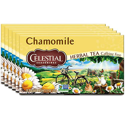 Celestial Seasonings Country Peach Passion Herbal Tea, Caffeine Free, 20 Tea Bags Box, (Pack of 6)