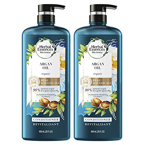 Herbal Essences, Repairing Argan Oil Of Morocco Conditioner With Natural Source Ingredients, Color Safe, BioRenew, 20 Fl Oz, Twin Pack