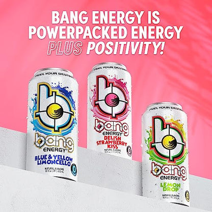 Bang Energy Bangster Berry, Sugar-Free Energy Drink, 16-Ounce (Pack of 12)