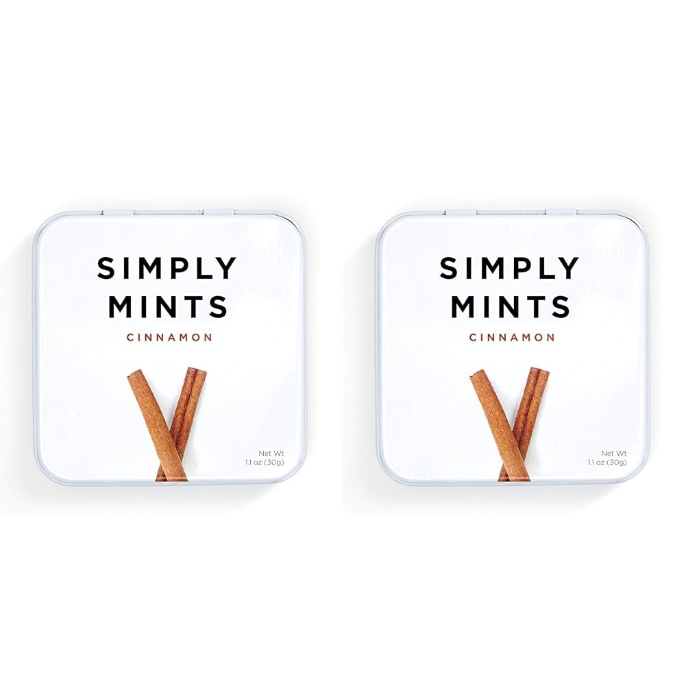 Natural Breath Mints by Simply Gum | Peppermint | Pack of Six (180 Pieces Total) | Breath Freshening, Vegan, Non-GMO, Nothing Artificial