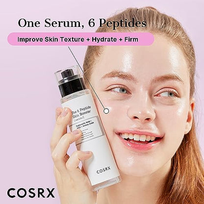 COSRX 6X Peptide Collagen Booster Toner Serum 150mL/5.07 Fl.Oz, Skin Renewal Boosting Facial Essence, Niacinamide & Hyaluronic Acid for All Skin Types, Korean Skincare, Paraben Free