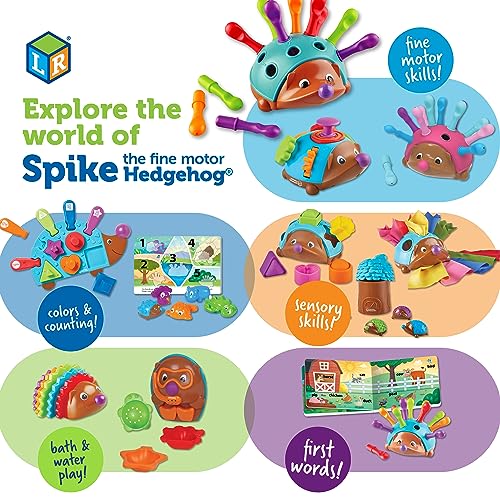 Learning Resources Spike The Fine Motor Hedgehog - Toddler Learning Toys, Fine Motor and Sensory Toys for Kids Ages 18+ Months, Montessori Toys