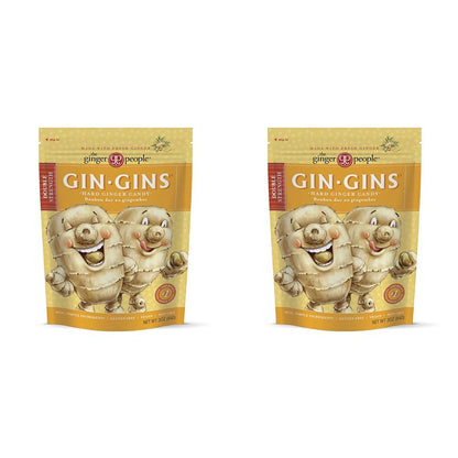 GIN GINS Original Ginger Chews by The Ginger People – Anti-Nausea and Digestion Aid, Individually Wrapped Healthy Candy – Original Flavor, 3 Oz Bag (Pack of 1)