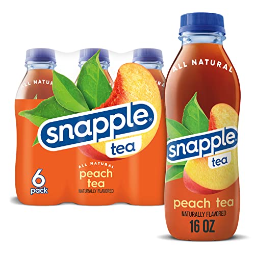 Snapple Zero Sugar Peach Tea, 16 fl oz recycled plastic bottle (Pack of 12)