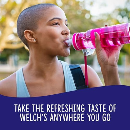 Welch's Singles To Go Variety Pack, Watertok Powdered Drink Mix, Includes 4 Flavors, Grape, Passion fruit, Strawberry Peach, Cherry Pomegranate, 1 Box (30 Servings)