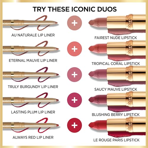 L’Oréal Paris Colour Riche Original Creamy, Hydrating Satin Lipstick with Argan Oil and Vitamin E, Maison Marais , 1 Count