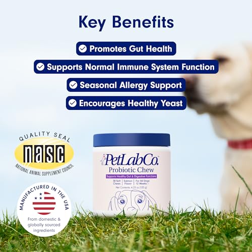 PetLab Co. Probiotics for Dogs, Support Gut Health, Diarrhea, Digestive Health & Seasonal Allergies - Pork Flavor - 30 Soft Chews - Packaging May Vary (Value 3-Pack)