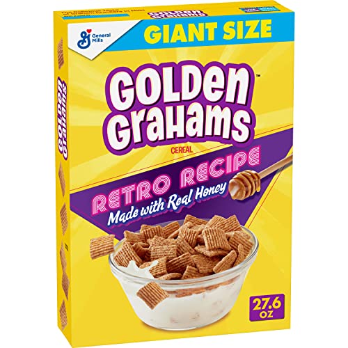 Golden Grahams Breakfast Cereal, Graham Cracker Taste, Whole Grain, Giant Size, 27.6 oz