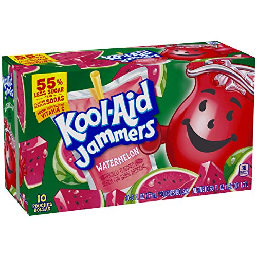 Kool-Aid Jammers Blue Raspberry Flavored Kids 0% Juice Drink (10 ct Box, 6 fl oz Pouches)