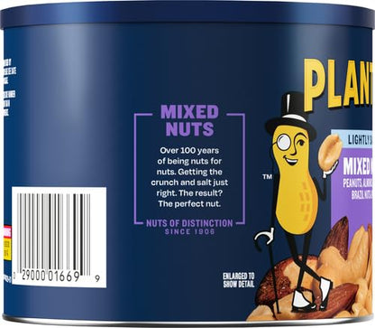 PLANTERS Roasted Unsalted Mixed Nuts, 10.3 oz Canister