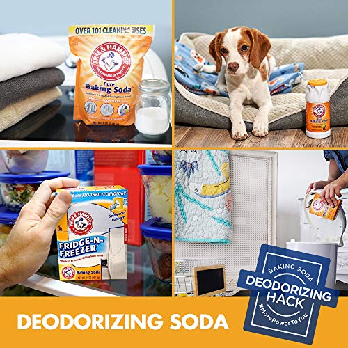 Arm & Hammer Baking Soda Fridge-n-Freezer Odor Absorber, Orange 14 oz, Pack of 12