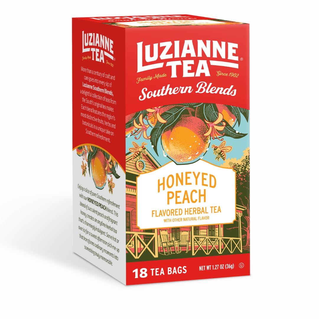 Luzianne Decaffeinated Iced Tea Bags, Family Size, 24ct Box (Pack of 6)