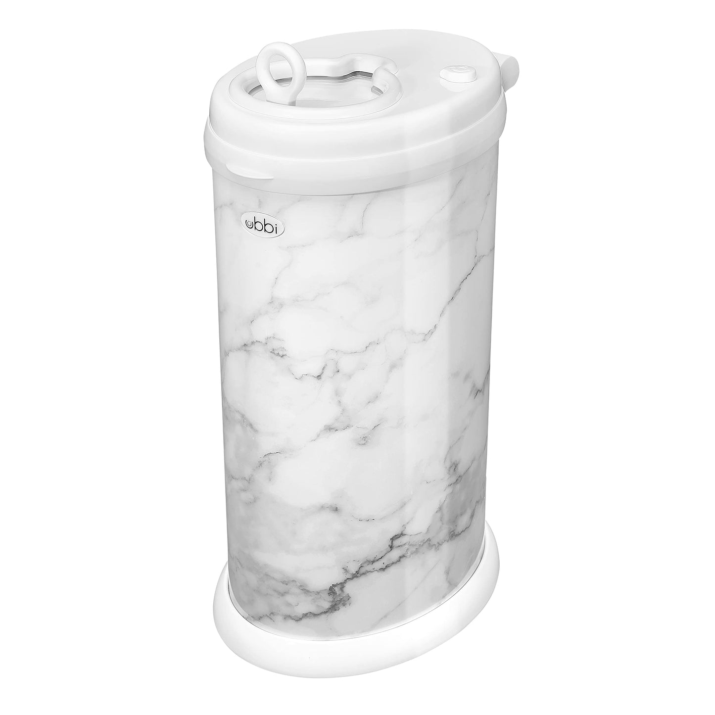 Ubbi Steel Diaper Pail, Odor Locking, No Special Bag Required, Award-Winning, Registry Must-Have, White