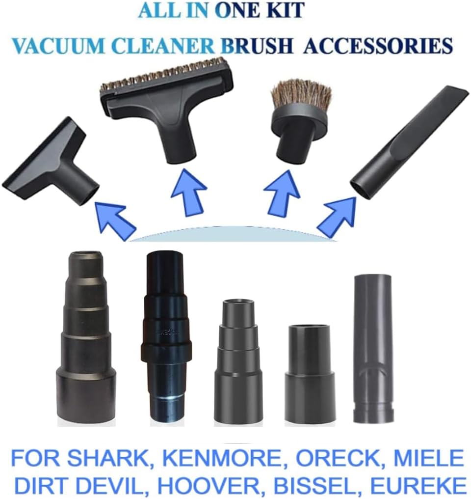 Household Cleaning Kit Attachments Vacuum Cleaner Accessories Universal Vacuum Hose Adapters Flexible Crevice Tool for Dryer Lint Vent Trap Cleaner