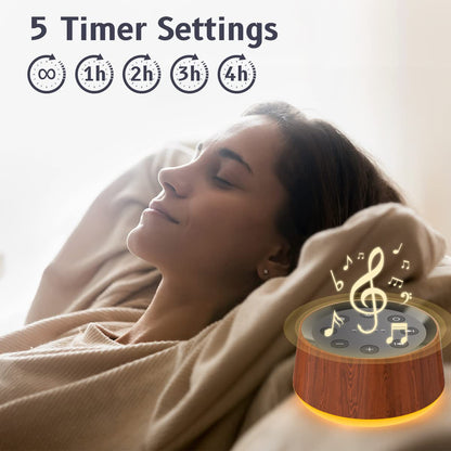 Brown Noise Sound Machine with 30 Soothing Sounds 12 Colors Night Light White Noise Machine for Adults Baby Kids Sleep Machines Memory Function 36 Volume Levels 5 Timers for Home Office Travel