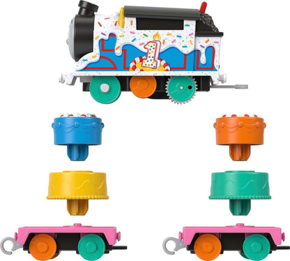 Thomas & Friends Motorized Toy Train Graffiti James Battery-Powered Engine with Tender & Cargo Car for Pretend Play Preschool Kids Ages 3+ Years