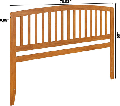 AFI Richmond King Solid Wood Headboard with Attachable Charger in Light Toffee