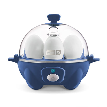 DASH Rapid Egg Cooker: 6 Egg Capacity Electric Egg Cooker for Hard Boiled Eggs, Poached Eggs, Scrambled Eggs, or Omelets with Auto Shut Off Feature - Aqua, 5.5 Inch (DEC005AQ)