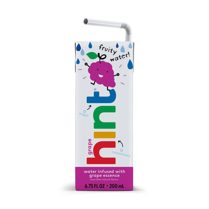 Hint Kids Water Variety, 8 Boxes, Each of: Cherry, Watermelon, Apple, & Blackberry, Zero Sugar, Zero Sweeteners, Zero Preservatives, Zero Artificial Flavors, 6.75 Fl Oz (Pack of 32)