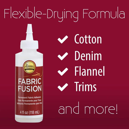 Aleene's Fabric Fusion Permanent Fabric Adhesive 3-Pack, 4 oz.