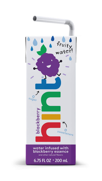 Hint Kids Water Variety, 8 Boxes, Each of: Cherry, Watermelon, Apple, & Blackberry, Zero Sugar, Zero Sweeteners, Zero Preservatives, Zero Artificial Flavors, 6.75 Fl Oz (Pack of 32)