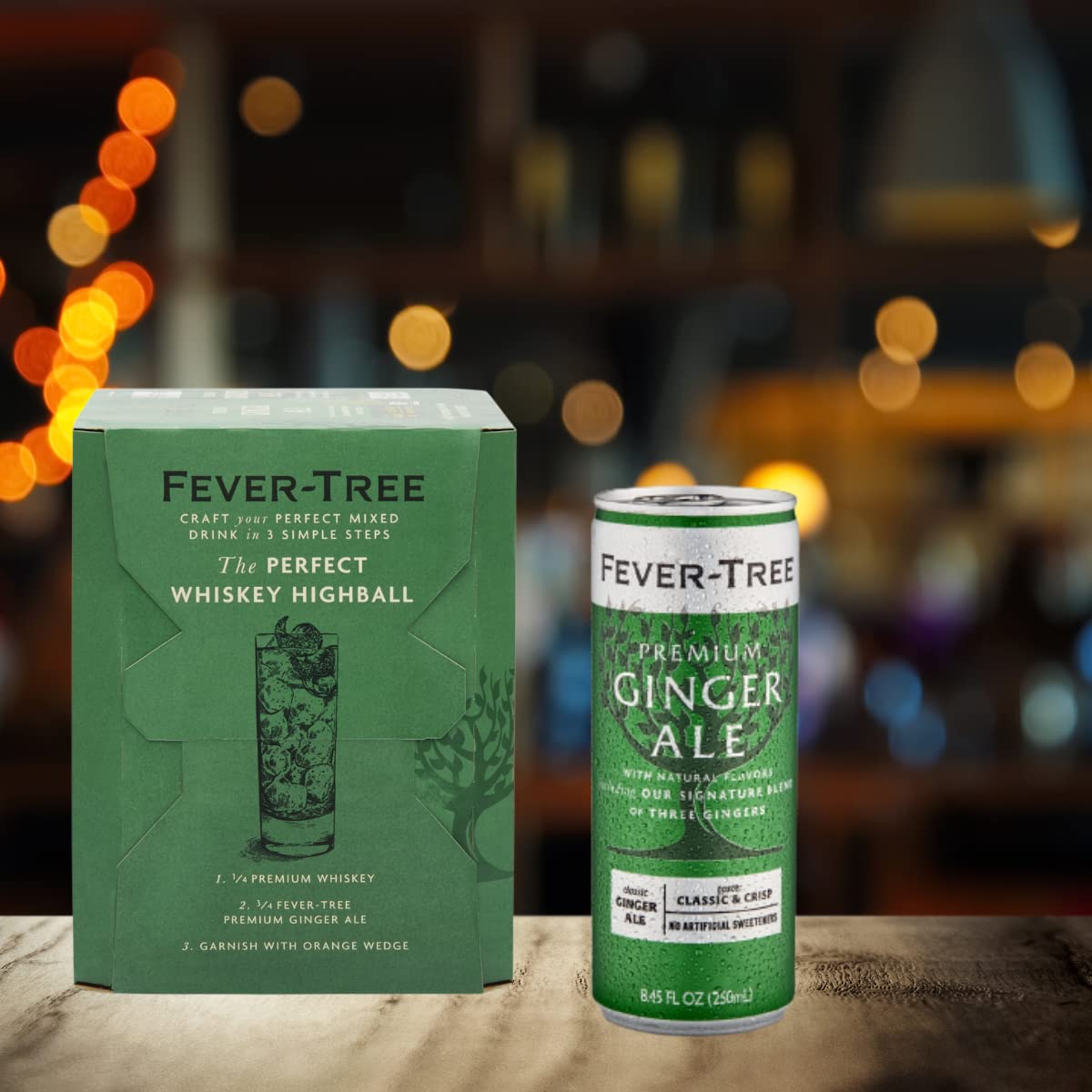 Fever Tree Ginger Beer - Premium Quality Mixer - Refreshing Beverage for Cocktails & Mocktails. Naturally Sourced Ingredients, No Artificial Sweeteners or Colors - 150 ML Cans - Pack of 24