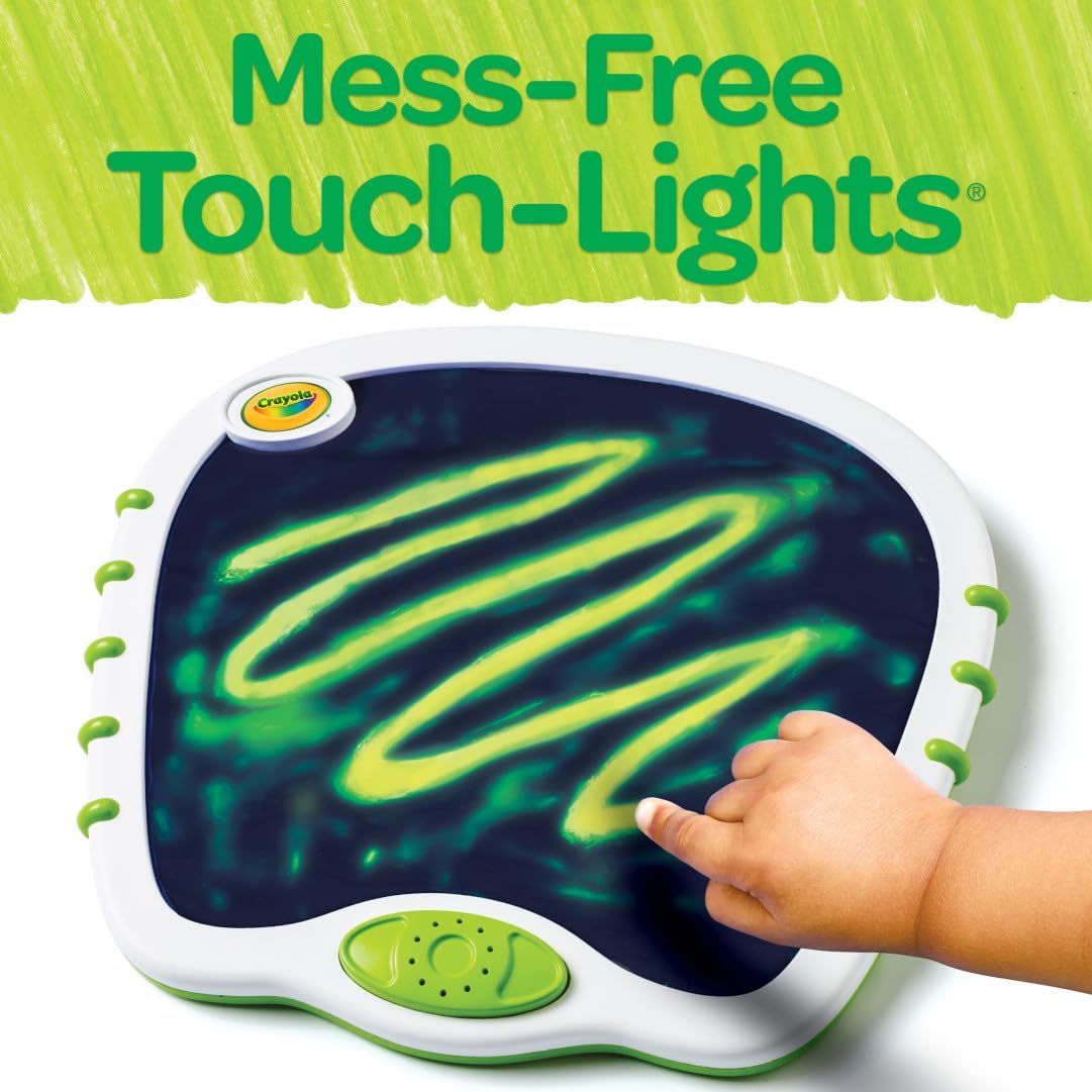 Crayola Toddler Touch Lights, Musical Toy, Sensory Board, Sensory Toys for Toddlers, Mess Free Finger Painting, for Toddlers, 2+