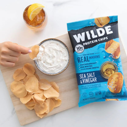 WILDE Protein Chips Variety Pack, Protein Snacks, Keto chips, Made with Real Ingredients, 1.34oz Bags (Pack of 12) - (Flavor Combination May Vary)