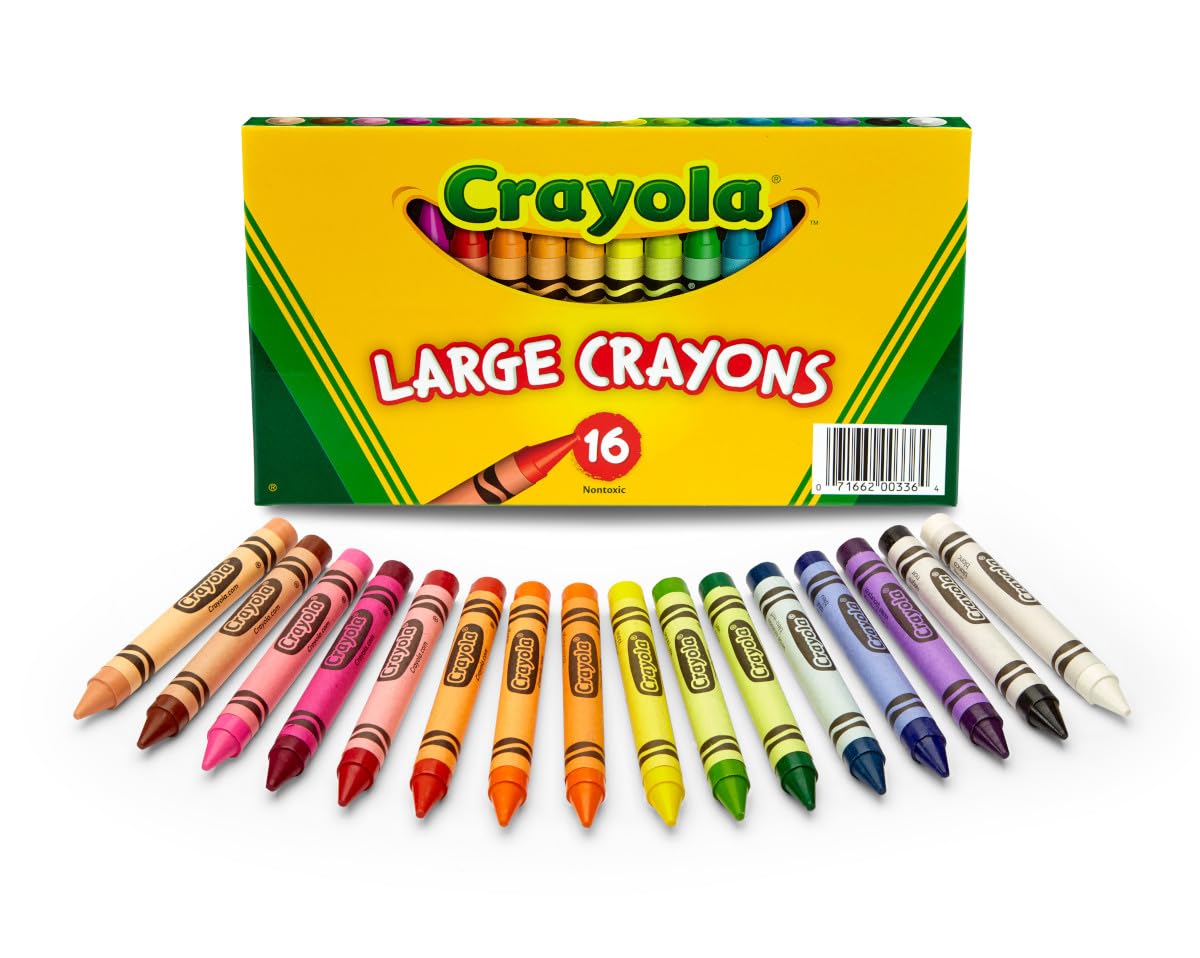 Crayola Large Crayons, Classic Colors, 16 Count