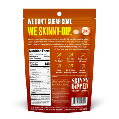 SkinnyDipped Snack Attack Minis Almond Variety Pack, Healthy Snack, Plant Protein, Gluten Free, 0.46 oz Mini Bags, Pack of 25