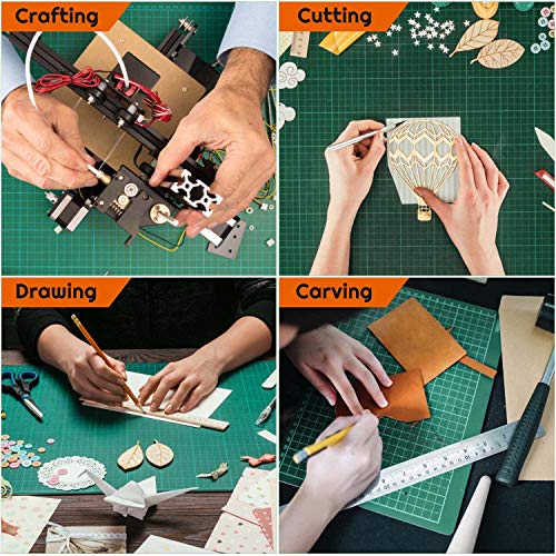 anezus Self Healing Sewing Mat, 12inch x 18inch Rotary Cutting Mat Double Sided 5-Ply Craft Cutting Board for Sewing Crafts Hobby Fabric Precision Scrapbooking Project