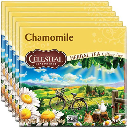 Celestial Seasonings Country Peach Passion Herbal Tea, Caffeine Free, 20 Tea Bags Box, (Pack of 6)