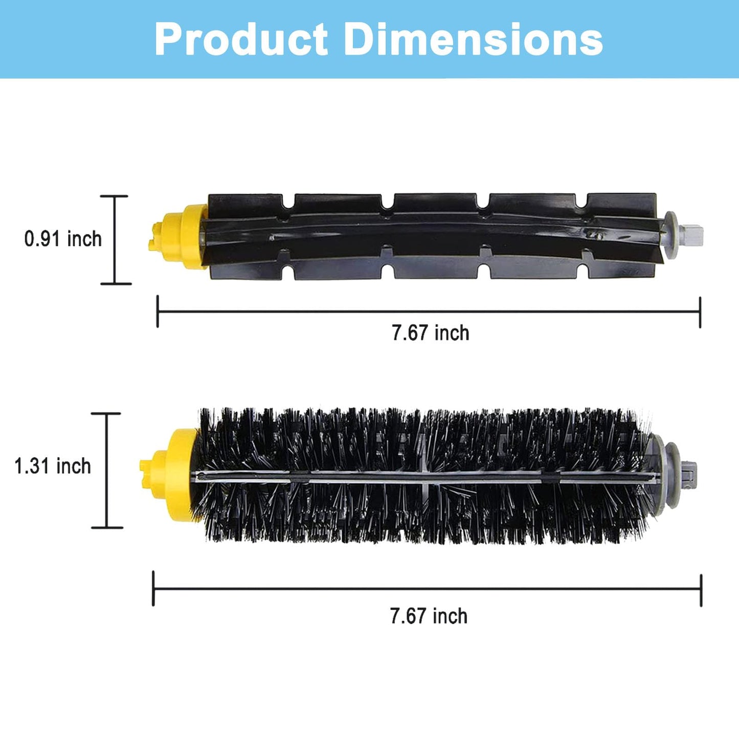 9 Pack Replacement Parts Accessories for irobot Roomba 600 500 Series 694 675 676 692 695 677 671 655 645 690 680 660 650 620 614 595 585 564 robot, 4 Filter 4 Side Brush 1Bristle&1Beater Brush