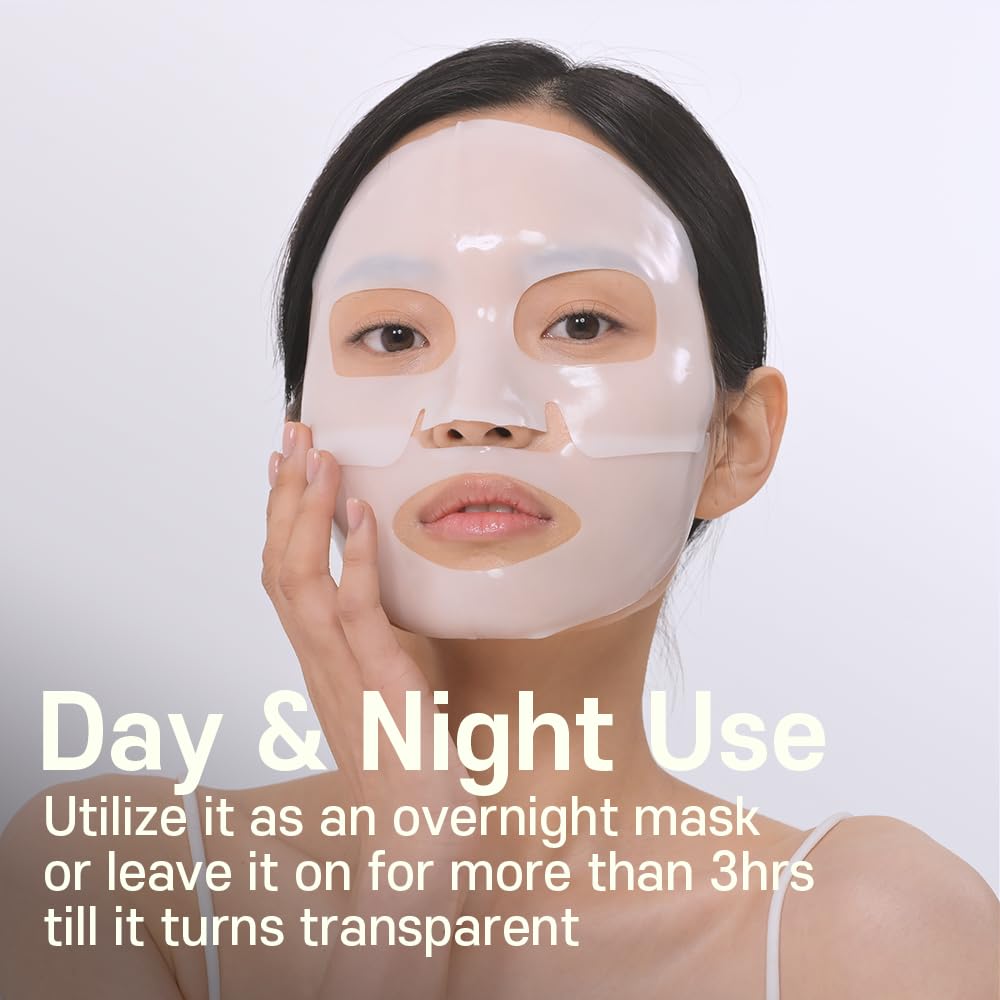 Deep Collagen Overnight Mask 37gx4ea | The real collagen 2,160,000ppb | Facial Hydrogel Masks with low molecular weight collagen for elasticity, firming, and moisturizing