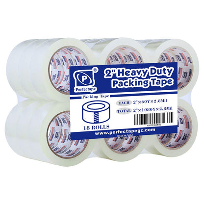 Heavy Duty Packing Tape 6 Rolls, Total 360Y, Clear, 2.7 mil, 1.88 inch x 60 Yards, Ultra Strong, Refill for Packaging and Shipping