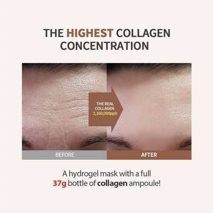 Deep Collagen Overnight Mask 37gx4ea | The real collagen 2,160,000ppb | Facial Hydrogel Masks with low molecular weight collagen for elasticity, firming, and moisturizing