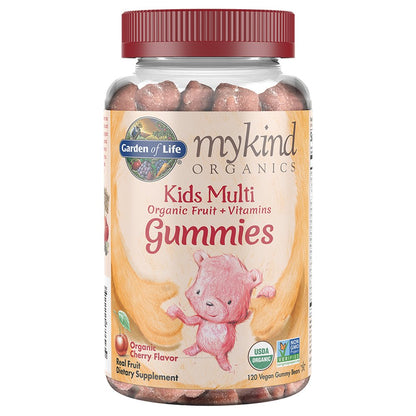 Garden of Life Organics Kids Gummy Vitamins - Fruit - Certified Organic, Non-GMO & Vegan Complete Children's Multi - B12, C & D3 - Gluten, Soy & Dairy Free, 120 Real Fruit Chew Gummies