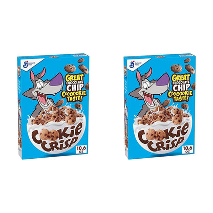 Cookie Crisp Breakfast Cereal, Chocolate Chip Cookie Taste, Made With Whole Grain, Family Size, 18.3 oz