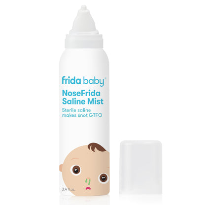 Frida Baby NoseFrida Nasal Saline Spray, Baby Saline Drops + Spray to Soften Nasal Passages, 0.68 fl oz