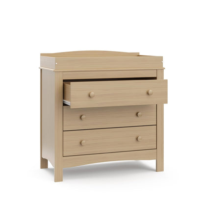 Graco Noah 3 Drawer Chest with Changing Topper (Driftwood) - GREENGUARD Gold Certified, Dresser for Nursery, 3 Drawer Dresser, Kids Dresser, Nursery Dresser Drawer Organizer, Chest of Drawers