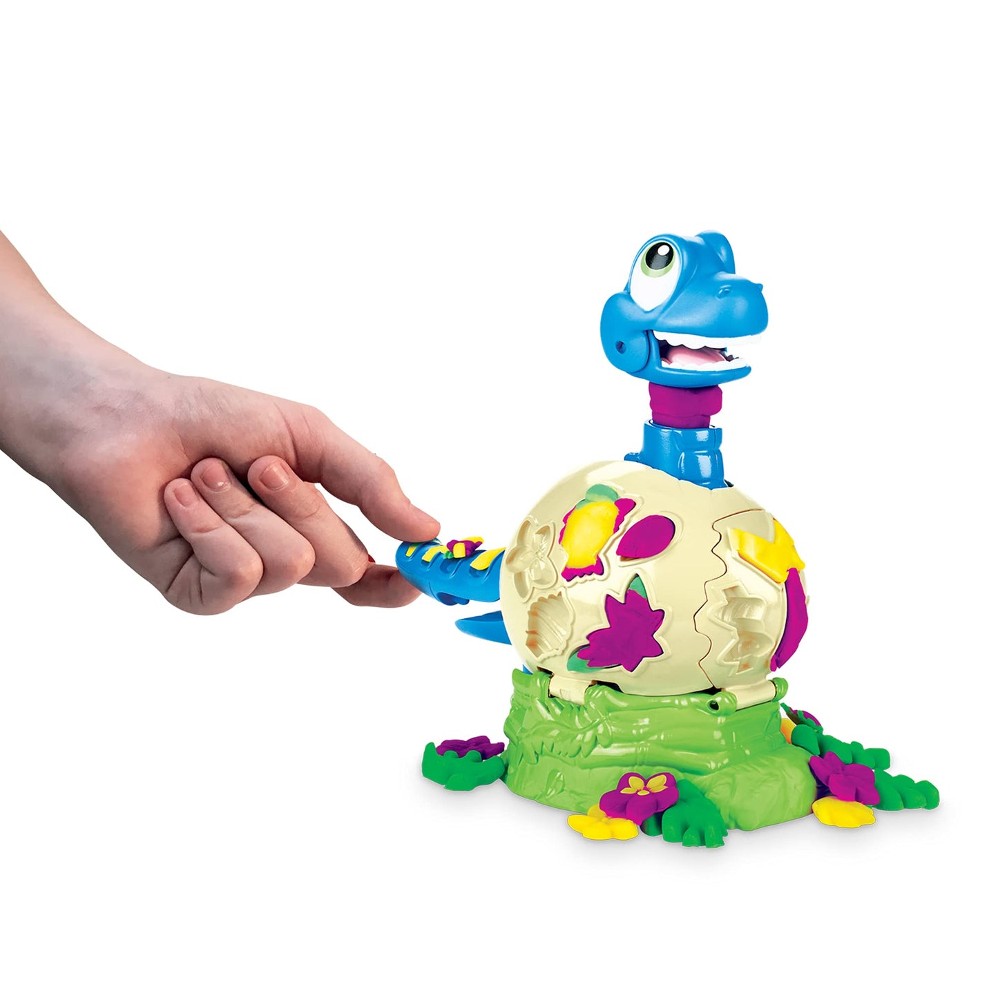 Play-Doh Dino Crew Growin' Tall Bronto, Dinosaur Toys for Kids 3-5 with 2 Eggs