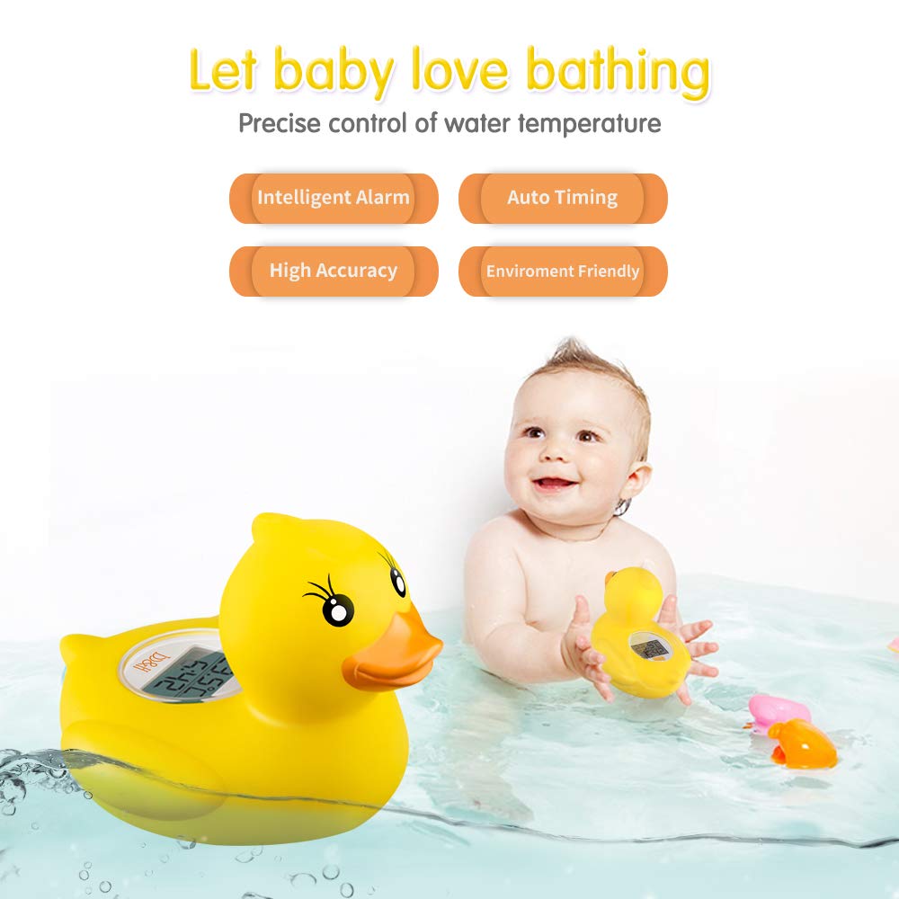 b&h Baby Thermometer, The Infant Baby Bath Floating Toy Safety Temperature Water Thermometer (Classic Duck)